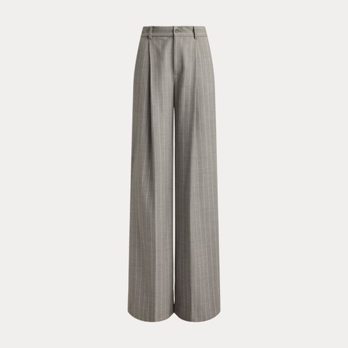 Pantalon jambe large en sergé milleraies - Lauren - Modalova
