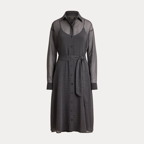 Robe-chemise prince-de-galles ceinturée - Lauren - Modalova