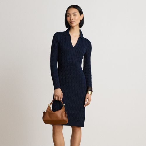 Robe-pull torsadée en coton mélangé - Lauren - Modalova
