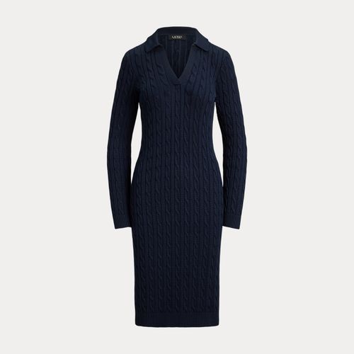 Robe-pull torsadée en coton mélangé - Lauren - Modalova