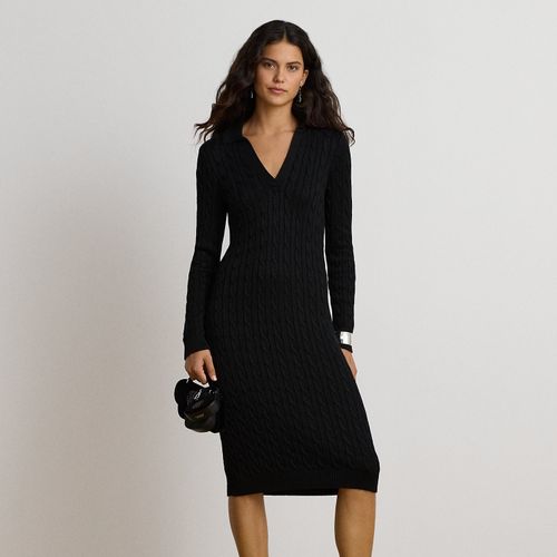 Robe-pull torsadée en coton mélangé - Lauren - Modalova