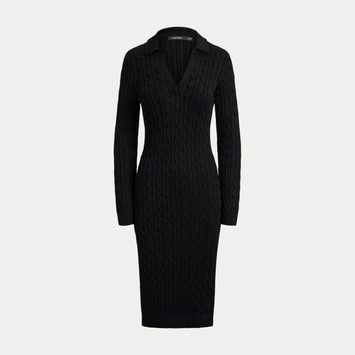 Robe-pull torsadée en coton mélangé - Lauren - Modalova