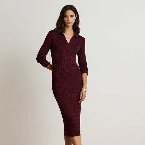 Robe-pull torsadée en coton mélangé - Lauren - Modalova