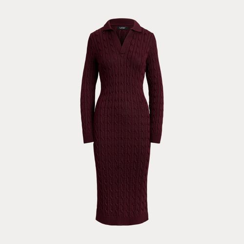 Robe-pull torsadée en coton mélangé - Lauren - Modalova