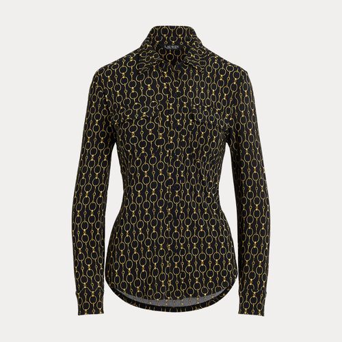 Chemise à motif chaîne en jersey stretch - Lauren - Modalova