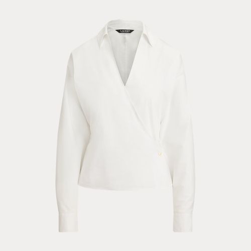 Chemise cache-cœur coton mélangé stretch - Lauren - Modalova