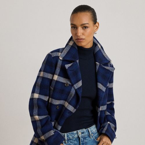 Manteau croisé en tweed écossais - Lauren - Modalova
