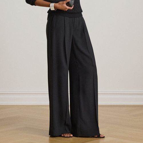 Pantalon à jambe large en georgette - Lauren - Modalova
