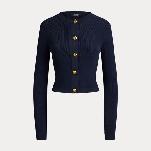 Cardigan à col rond en tricot côtelé - Lauren - Modalova