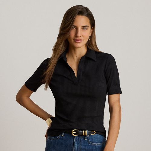 T-shirt Polo côtelé manches aux coudes - Lauren - Modalova