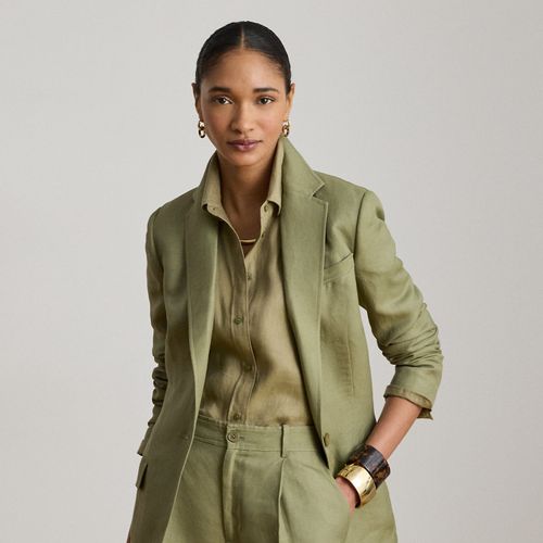 Blazer en sergé de lin mélangé - Lauren - Modalova