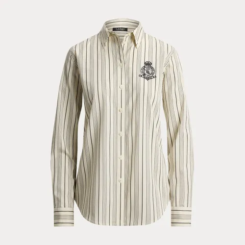 Chemise rayée Classic Fit dobby de coton - Lauren - Modalova