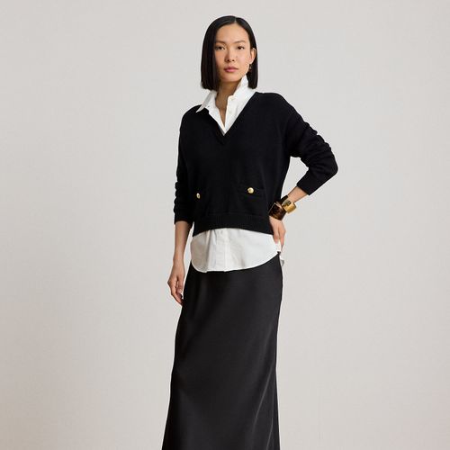 Maxi jupe en charmeuse de satin - Lauren - Modalova