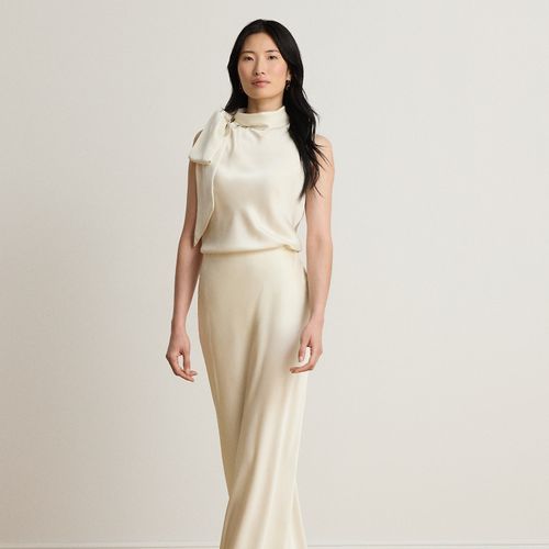 Maxi jupe en charmeuse de satin - Lauren - Modalova