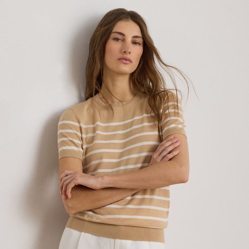 Pull rayé à manches courtes - Lauren - Modalova