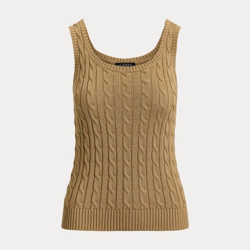 Pull torsadé sans manches coton mélangé - Lauren - Modalova