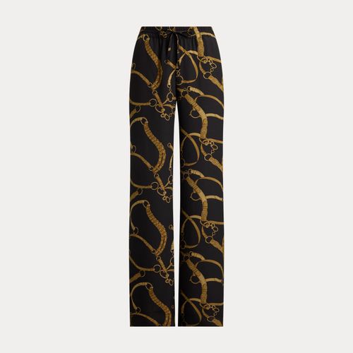 Pantalon jambe large motif brides crêpe - Lauren - Modalova