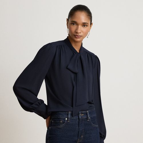 Chemisier lavallière en georgette - Lauren - Modalova