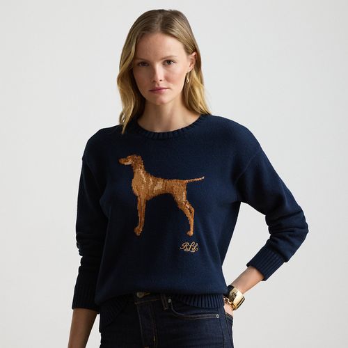 Pull en coton tricot intarsia - Lauren - Modalova