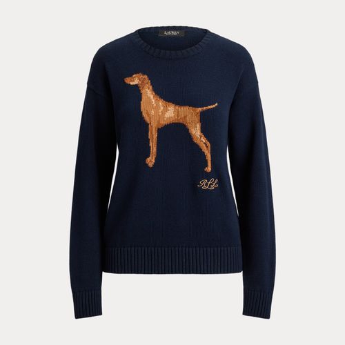 Pull en coton tricot intarsia - Lauren - Modalova