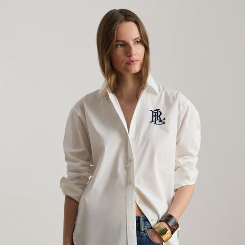 Petite - Chemise Relaxed Fit en coton stretch - Lauren Petite - Modalova