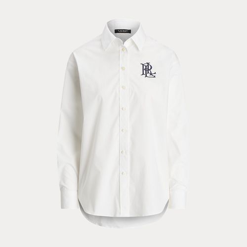 Petite - Chemise Relaxed Fit en coton stretch - Lauren Petite - Modalova