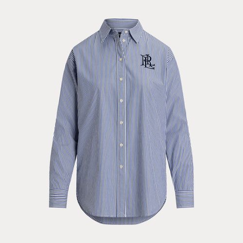 Petite - Chemise Relaxed Fit rayée coton stretch - Lauren Petite - Modalova