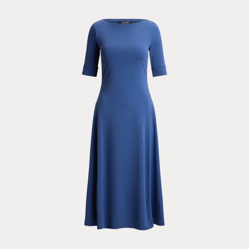 Petite - Robe mi-longue en coton stretch côtelé - Lauren Petite - Modalova