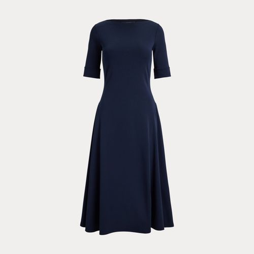 Petite - Robe mi-longue en coton stretch côtelé - Lauren Petite - Modalova