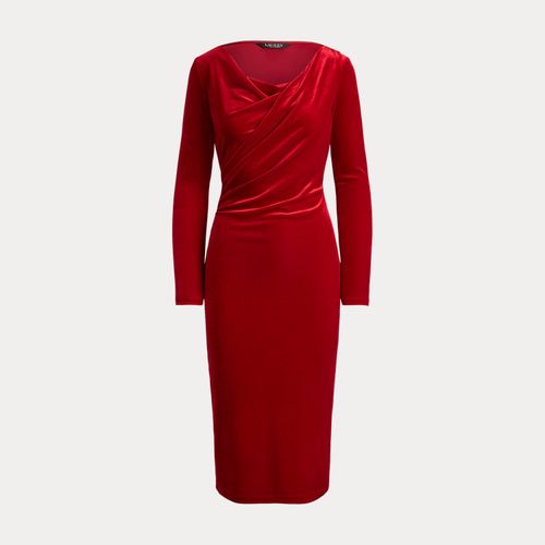 Petite - Robe à manches longues en velours - Lauren Petite - Modalova