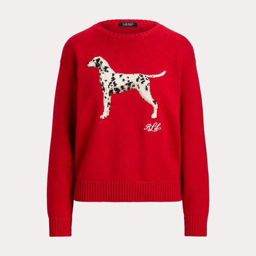 Petite - Pull en coton dalmatien tricot intarsia - Lauren Petite - Modalova