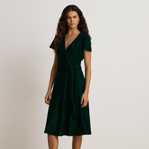 Petite - Robe ceinturée à col en V croisé - Lauren Petite - Modalova