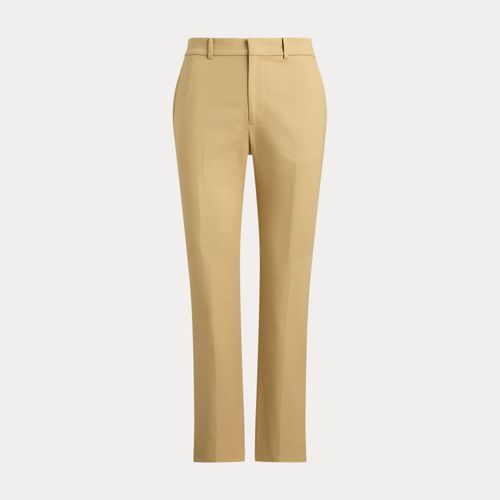 Petite - Pantalon slim droit en coton double face - Lauren Petite - Modalova