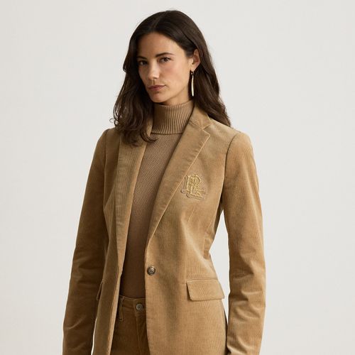 Petite - Blazer velours côtelé de coton stretch - Lauren Petite - Modalova