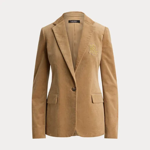 Petite - Blazer velours côtelé de coton stretch - Lauren Petite - Modalova