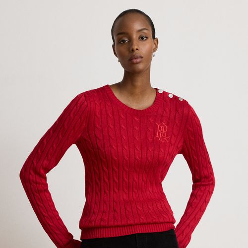 Petite - Pull torsadé à boutons - Lauren Petite - Modalova