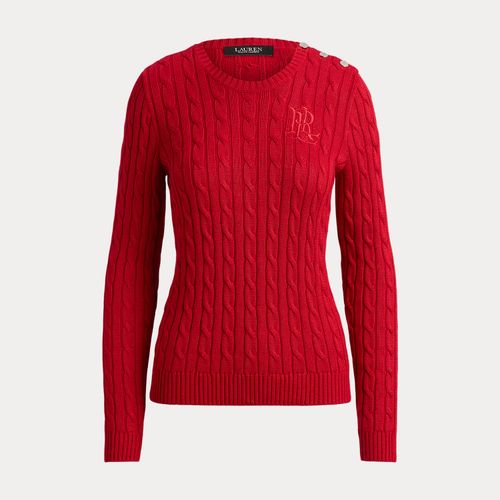 Petite - Pull torsadé à boutons - Lauren Petite - Modalova