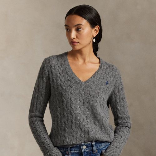 Pull col en V torsadé laine et cachemire - Polo Ralph Lauren - Modalova