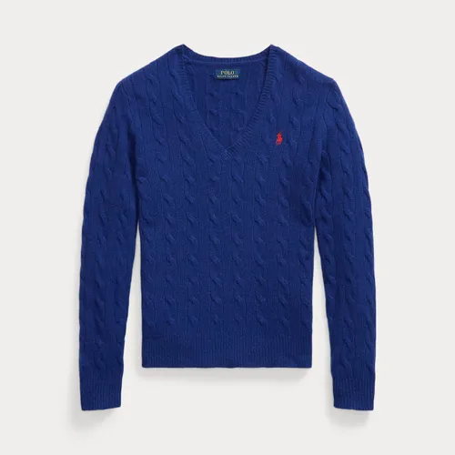 Pull col en V torsadé laine et cachemire - Polo Ralph Lauren - Modalova