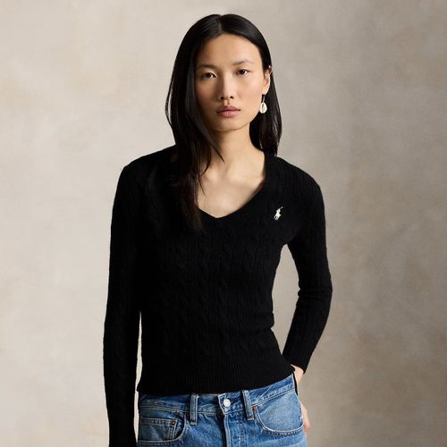 Pull col en V torsadé laine et cachemire - Polo Ralph Lauren - Modalova