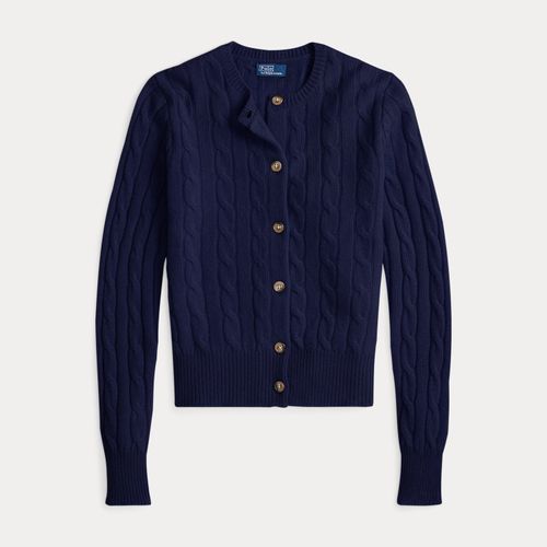 Cardigan torsadé à col rond en cachemire - Polo Ralph Lauren - Modalova