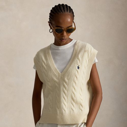 Pull débardeur torsadé laine-cachemire - Polo Ralph Lauren - Modalova