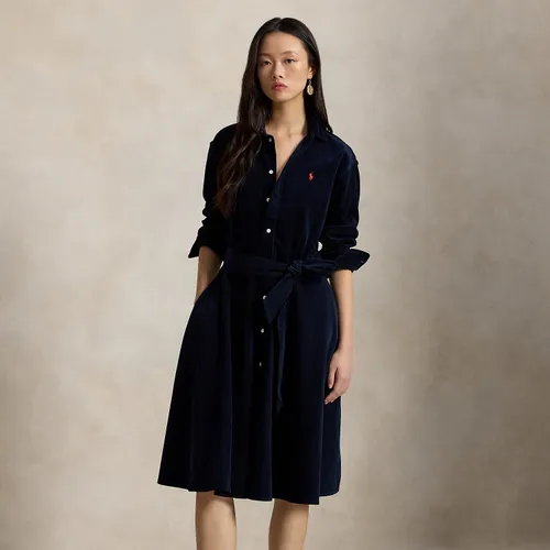 Robe-chemise ceinturée velours côtelé - Polo Ralph Lauren - Modalova