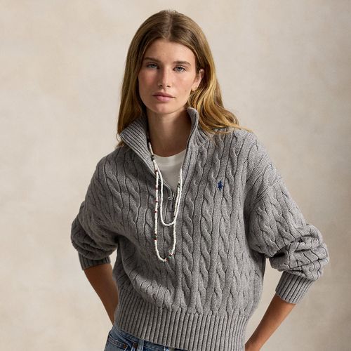 Pull demi-zippé et torsadé en coton - Polo Ralph Lauren - Modalova