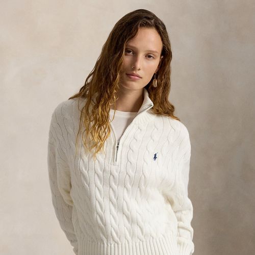 Pull demi-zippé et torsadé en coton - Polo Ralph Lauren - Modalova