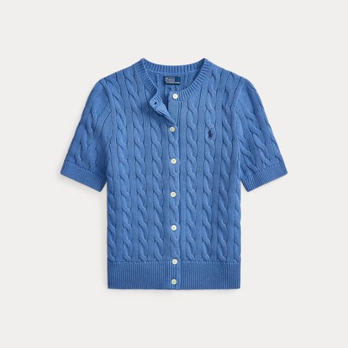 Cardigan torsadé à manches courtes coton - Polo Ralph Lauren - Modalova