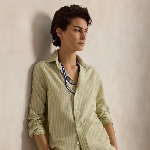 Chemise rayée Classic Fit coton et lin - Polo Ralph Lauren - Modalova