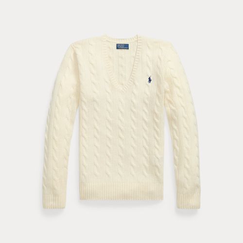 Pull col en V torsadé laine-cachemire - Polo Ralph Lauren - Modalova