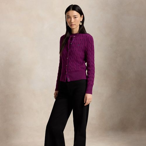 Cardigan torsadé en coton à col rond - Polo Ralph Lauren - Modalova