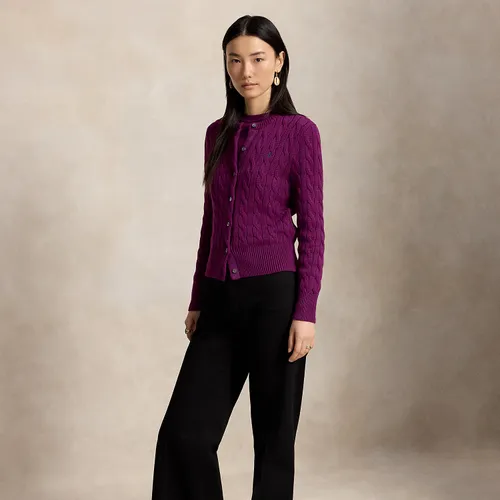 Cardigan torsadé en coton à col rond - Polo Ralph Lauren - Modalova